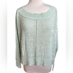 Free People Open Weave Oversized Sweater  - Small
